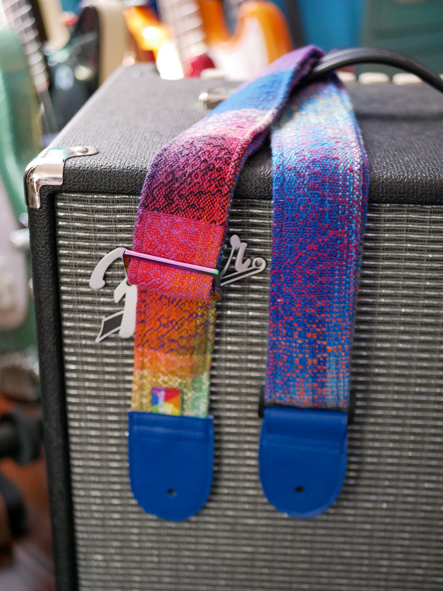 Handwoven Guitar Straps - Metamorphosis (shorter than usual length)