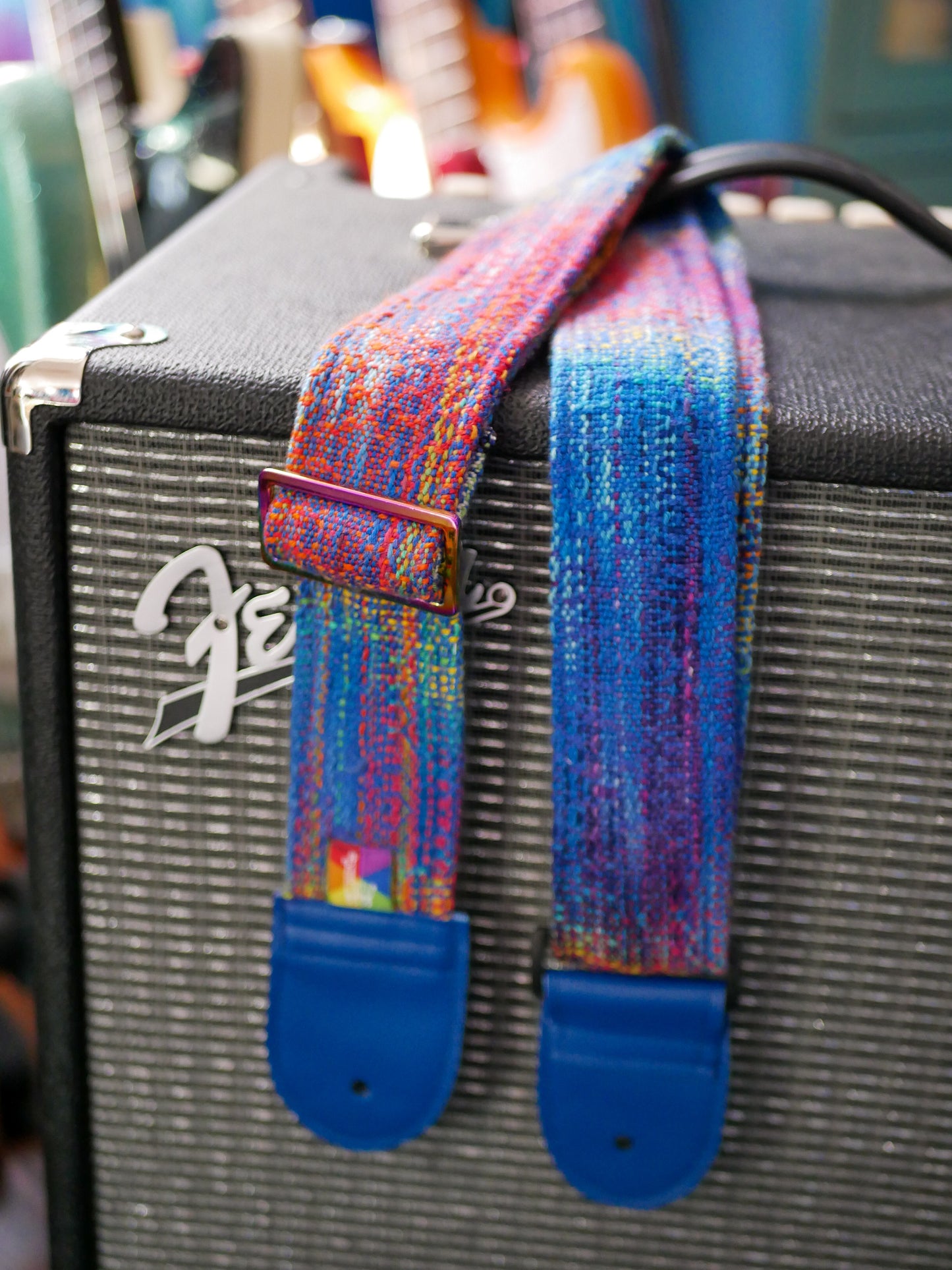 Handwoven Guitar Straps - Metamorphosis (shorter than usual length)