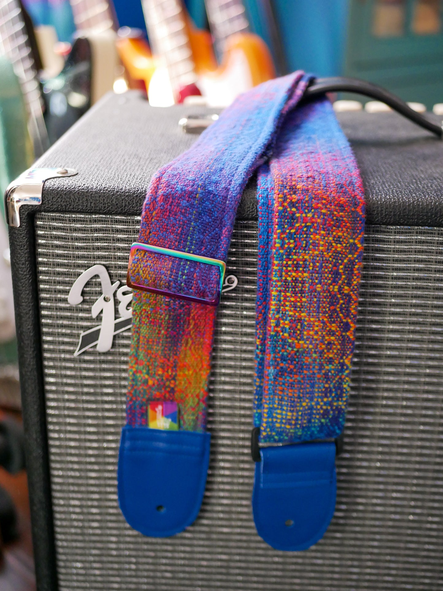 Handwoven Guitar Straps - Metamorphosis (shorter than usual length)