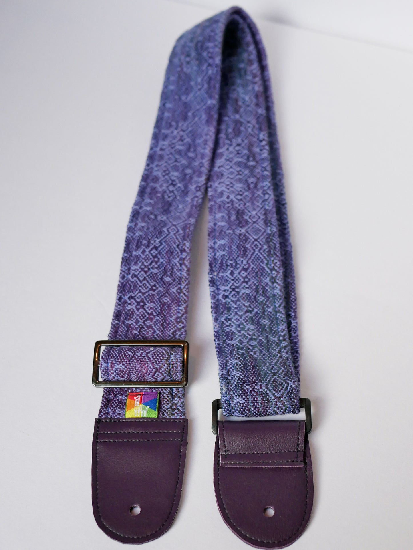 Handwoven Guitar Strap - Purple Periwinkle