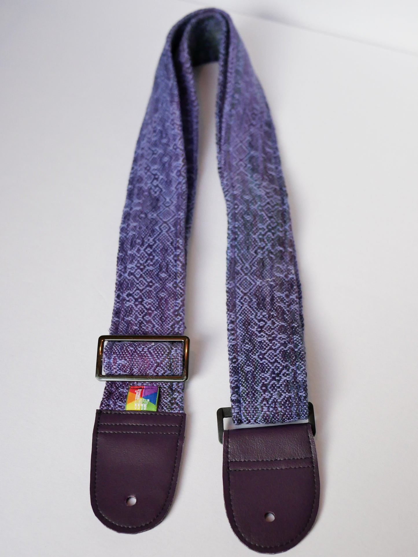 Handwoven Guitar Strap - Purple Periwinkle