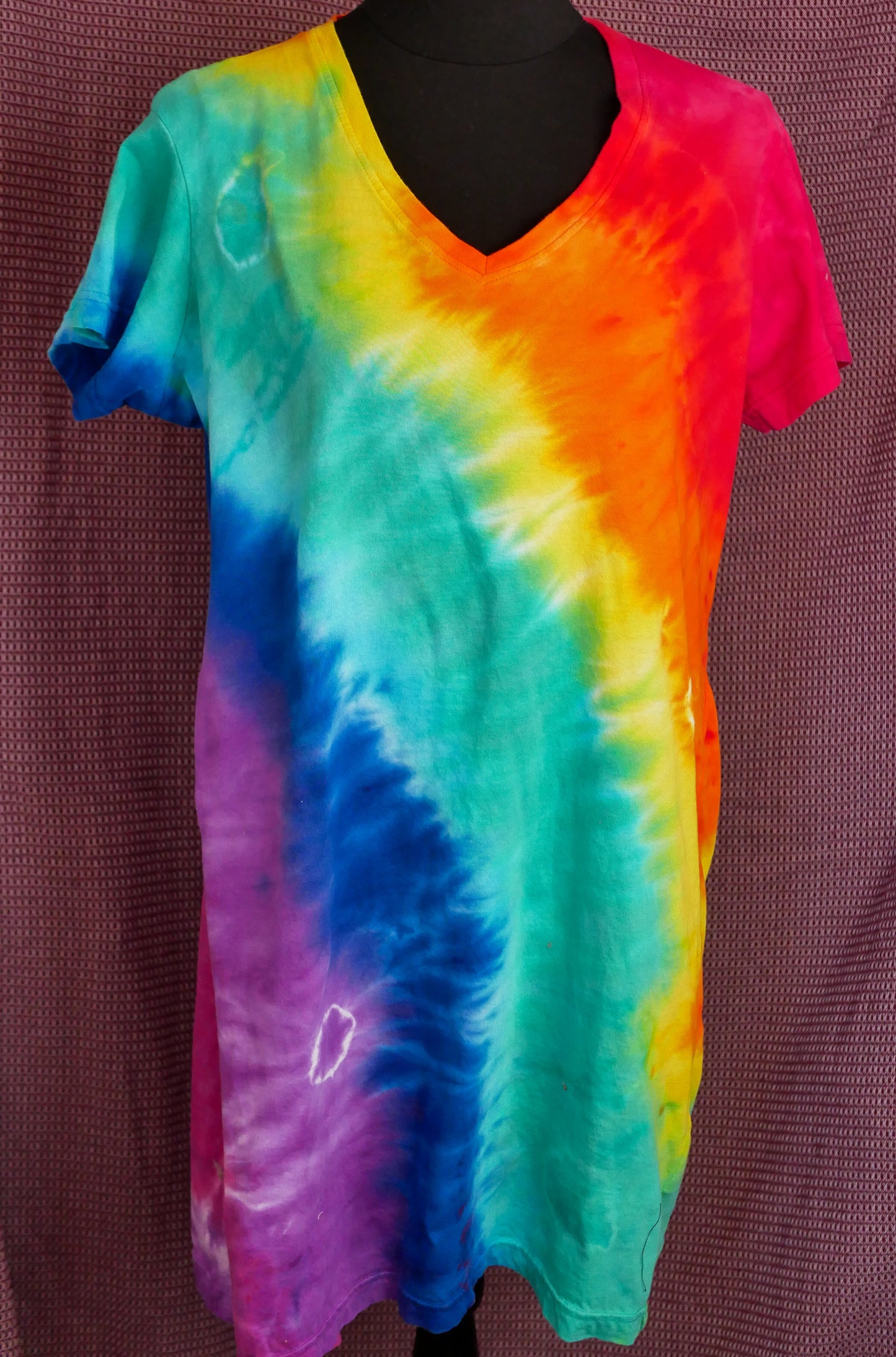 Hand Dyed Long T-shirt -- Chromatherapy -- Size Large/XL -- Ready to Ship