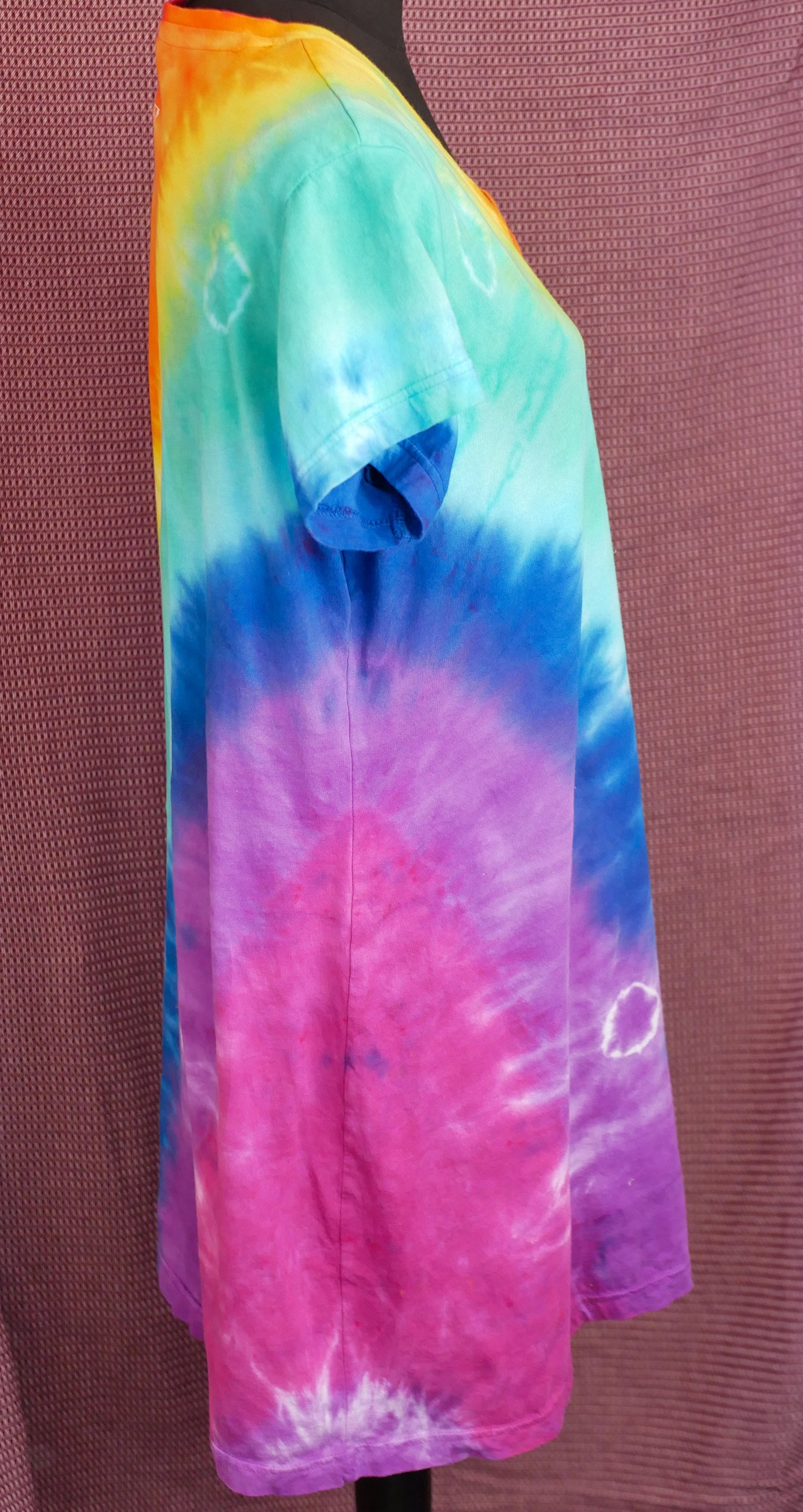 Hand Dyed Long T-shirt -- Chromatherapy -- Size Large/XL -- Ready to Ship
