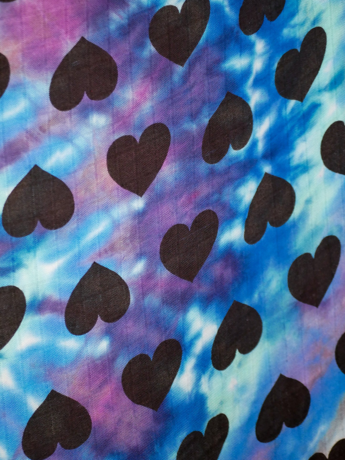 Hand Dyed Baby Tula Bamboo Blanket -- Rock My World -- Ready to Ship
