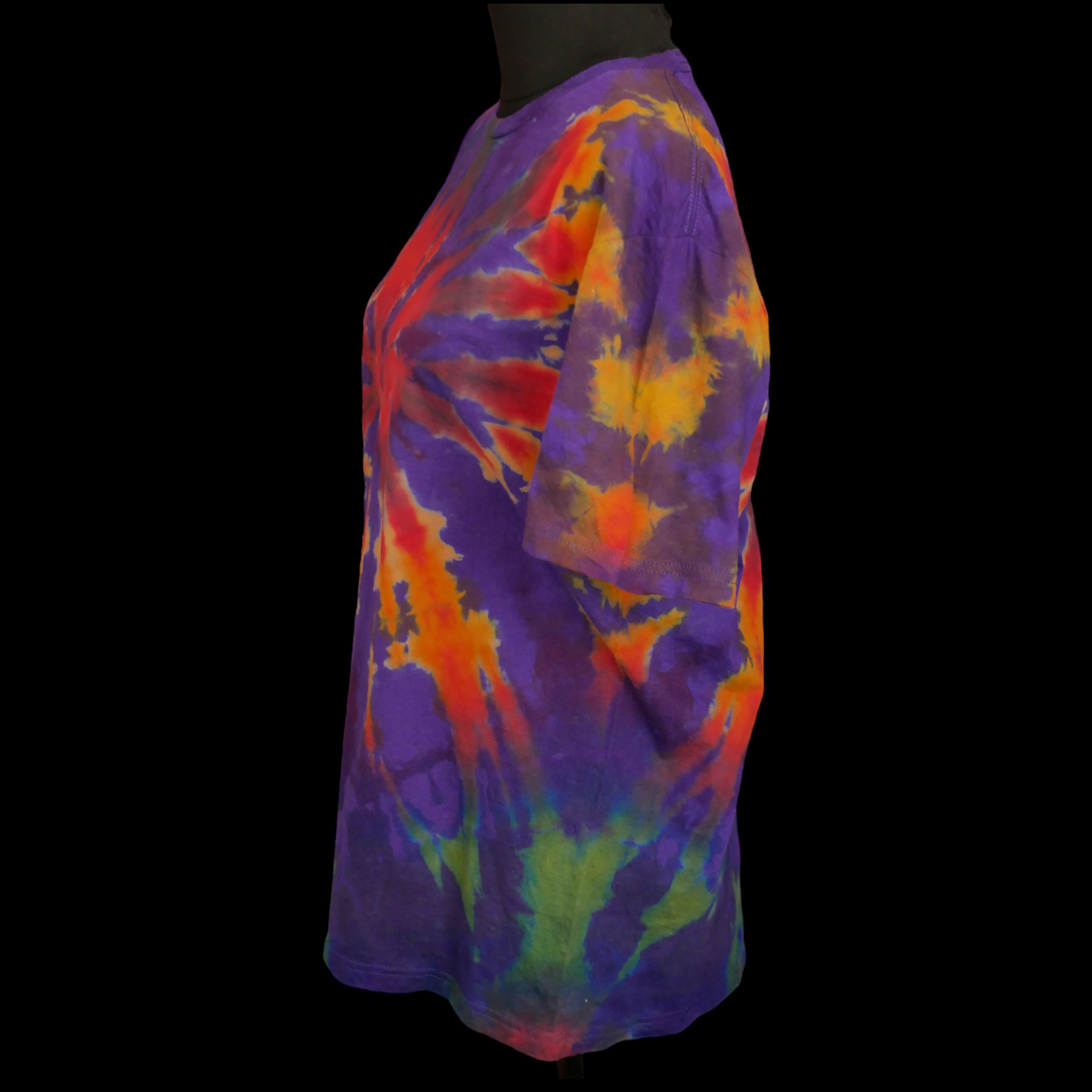 Hand Dyed T-shirt -- Purple Rainbowcore -- Large -- Ready to Ship