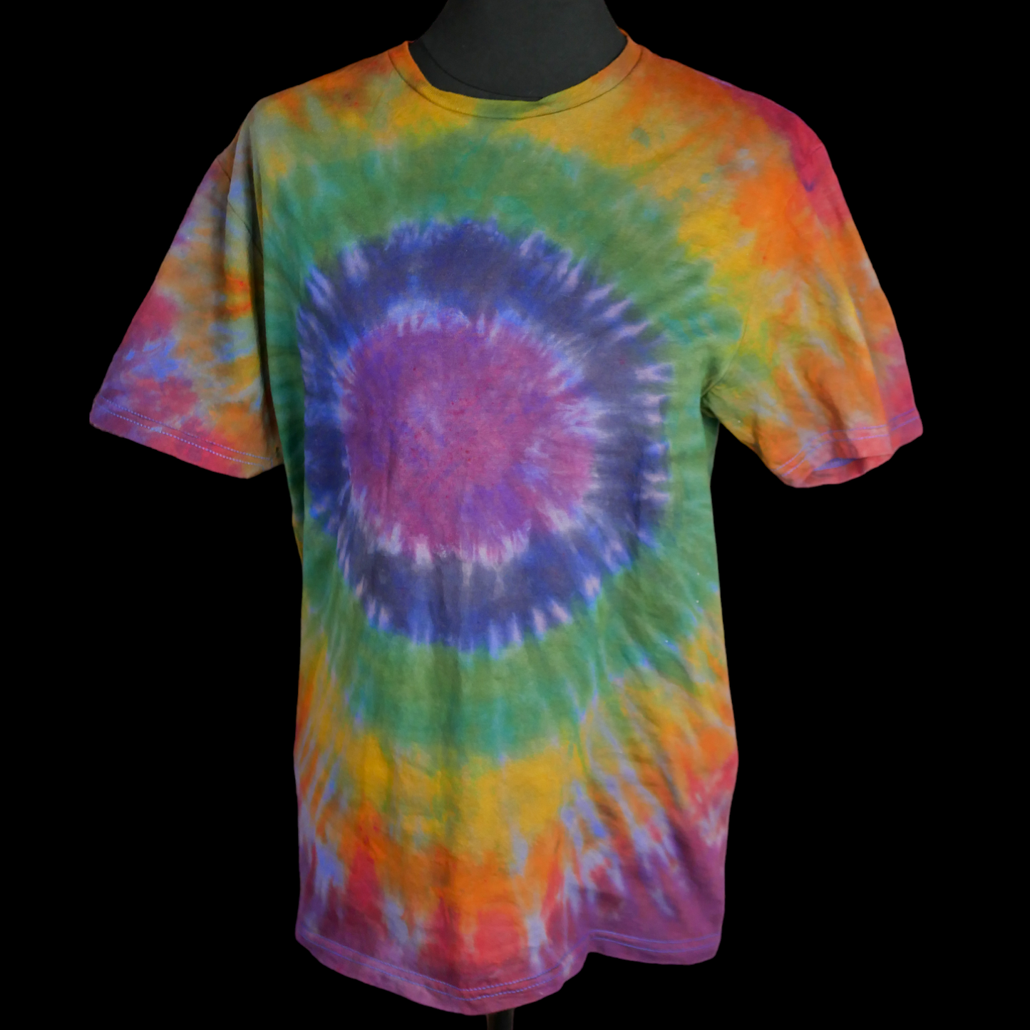 Hand Dyed T-shirt -- Blue Rainbowcore -- Medium -- Ready to Ship