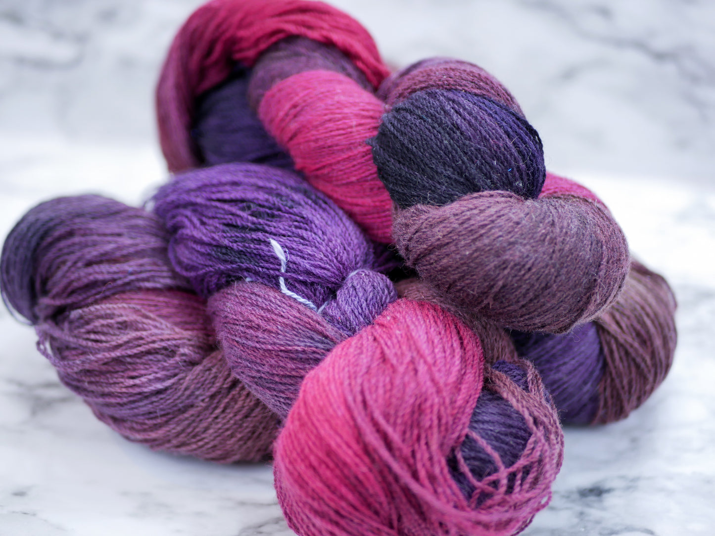 100g Skein - Handpainted 18/2Nm Merino/Brushtail Possum Down/Silk - Dyed for pooling