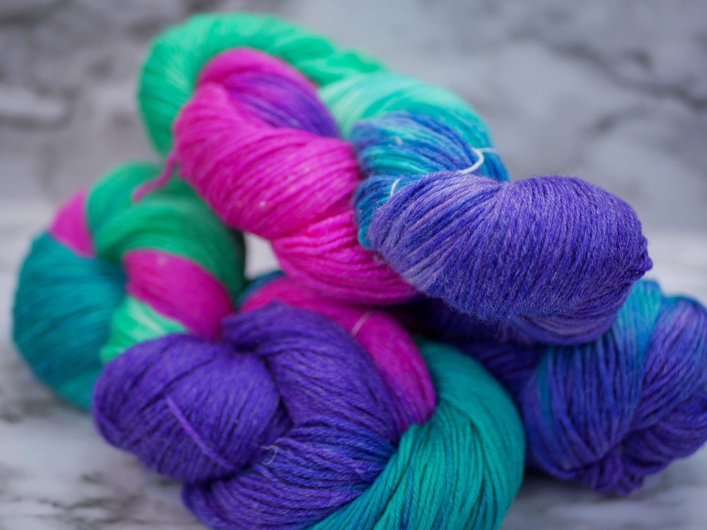 100g Skein - Handpainted 16/4Nm Merino/Bamboo Viscose - Dyed for pooling