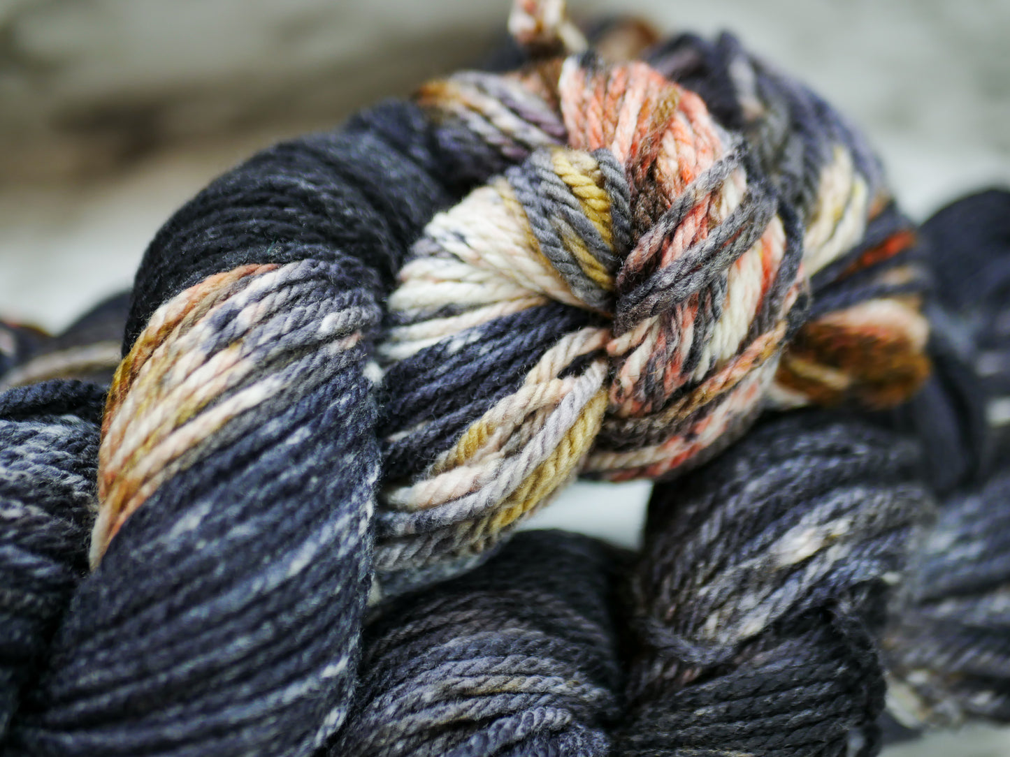 Handpainted 3 ply Aran Weight Superfine Merino Yarn - Toast