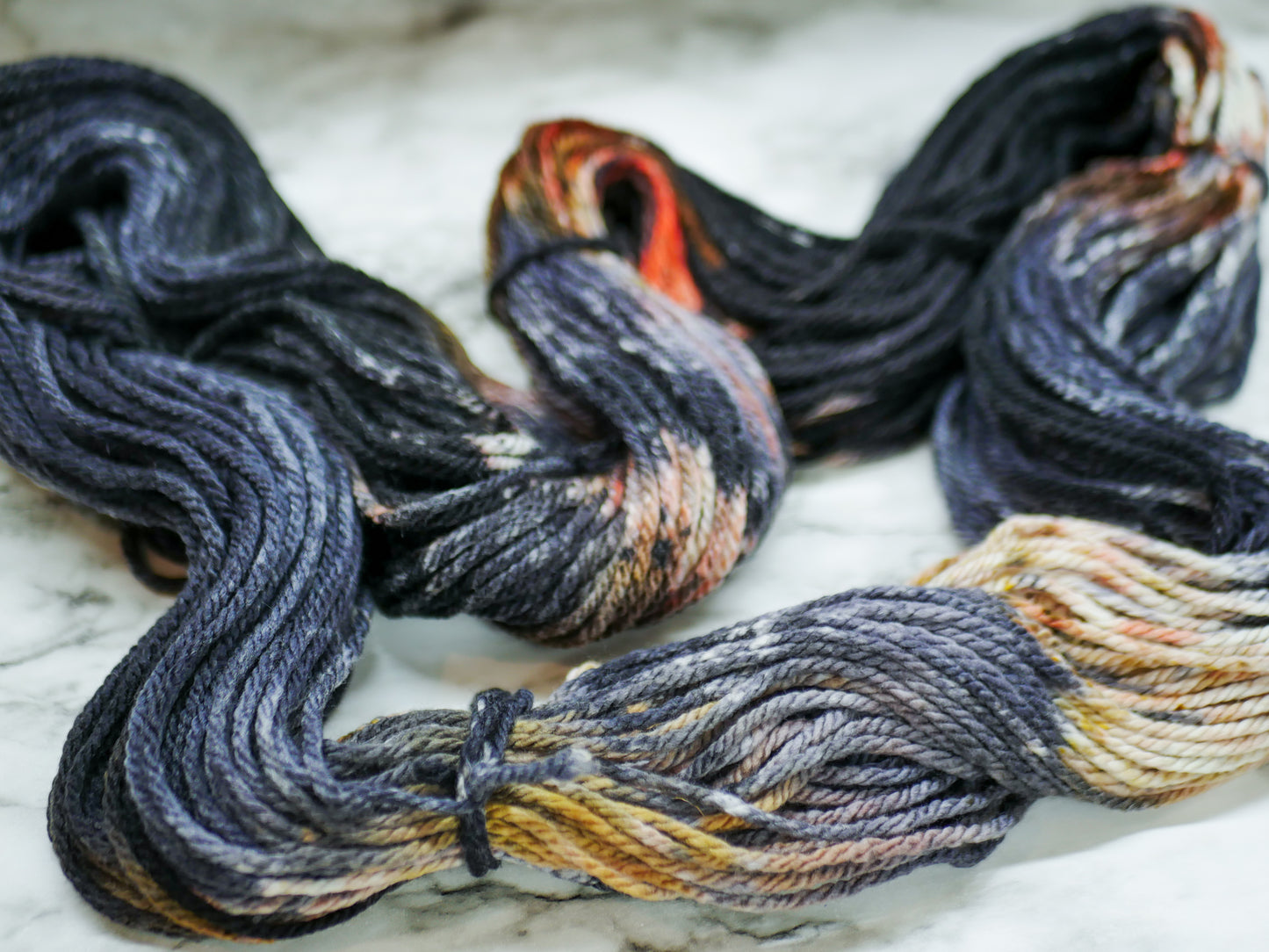 Handpainted 3 ply Aran Weight Superfine Merino Yarn - Toast