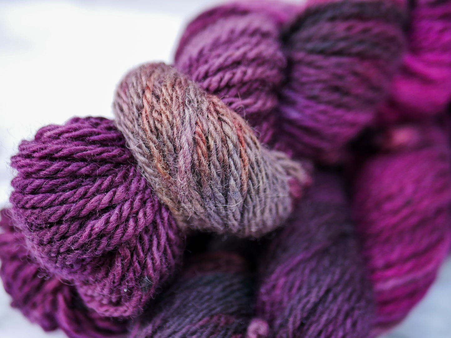 Handpainted 3 ply Chunky Weight Blue Faced Leicester Yarn - BAT!
