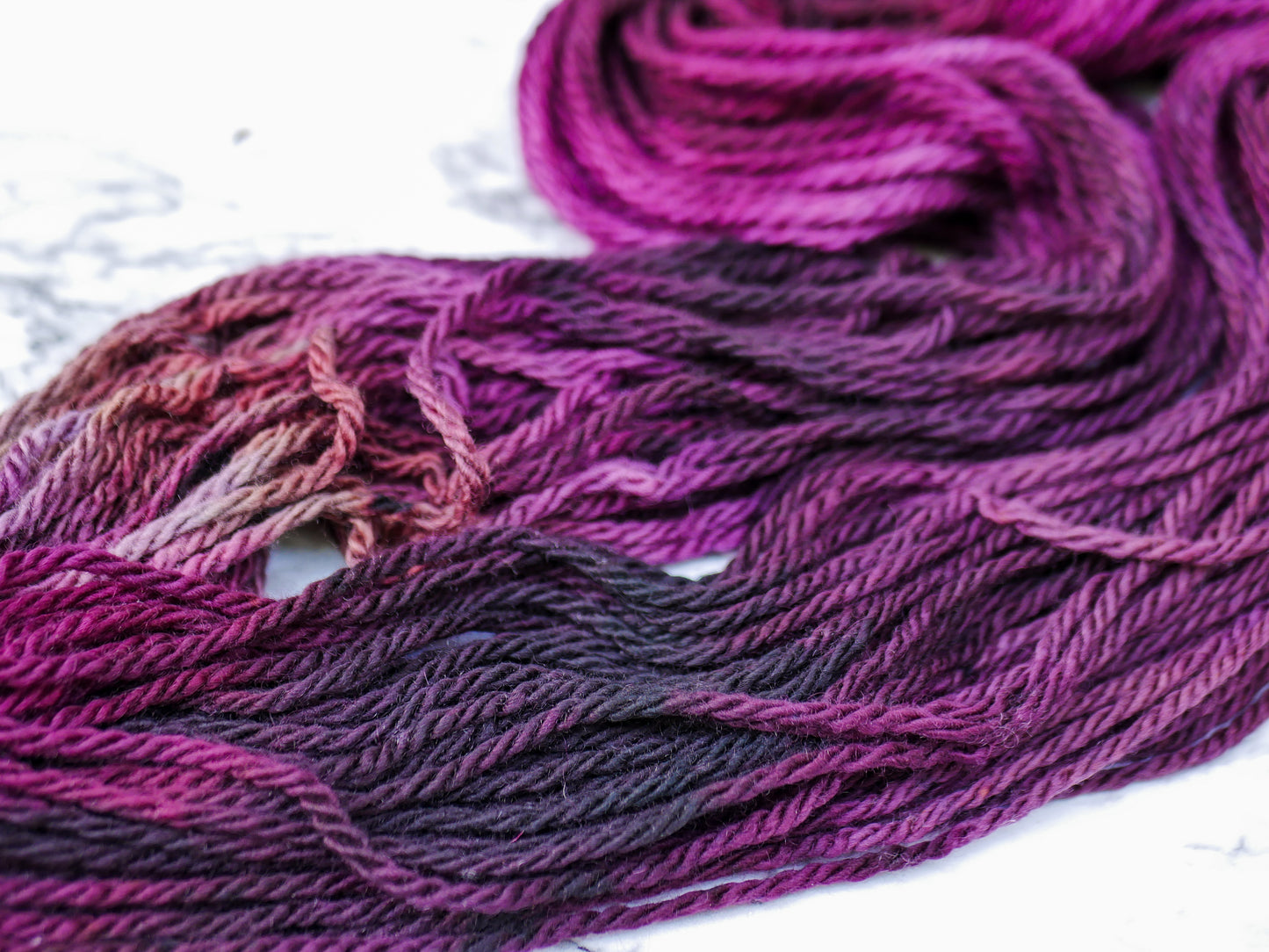 Handpainted 3 ply Chunky Weight Blue Faced Leicester Yarn - BAT!