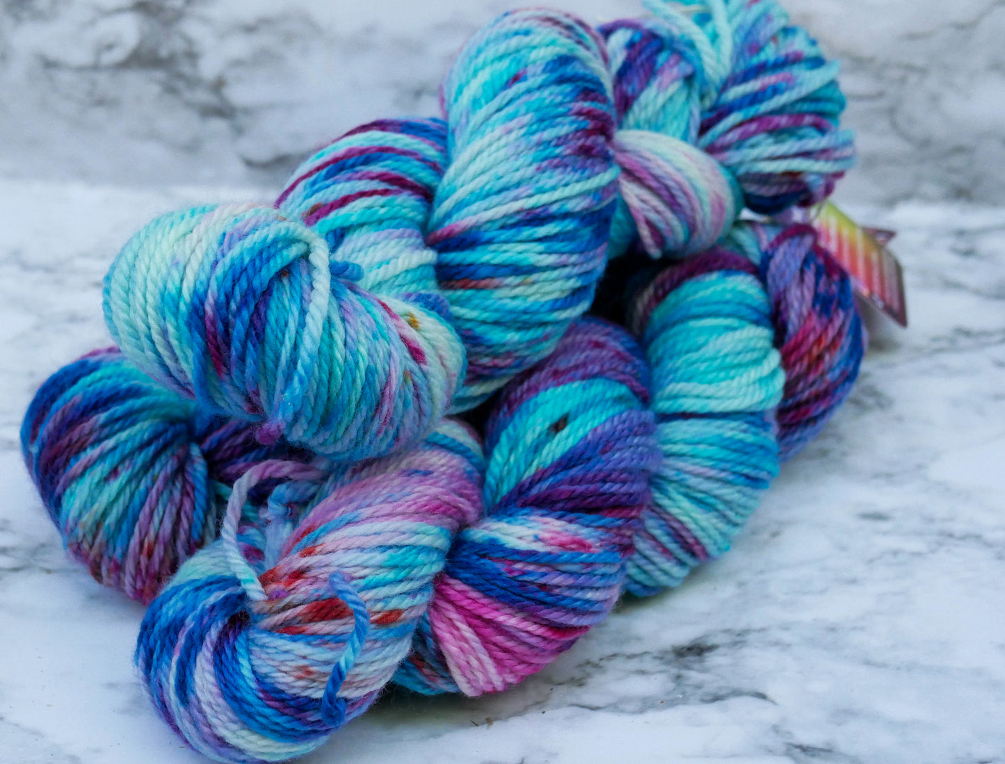 100g Skein - Handpainted Aran Weight Merino - Floaty Fun Time