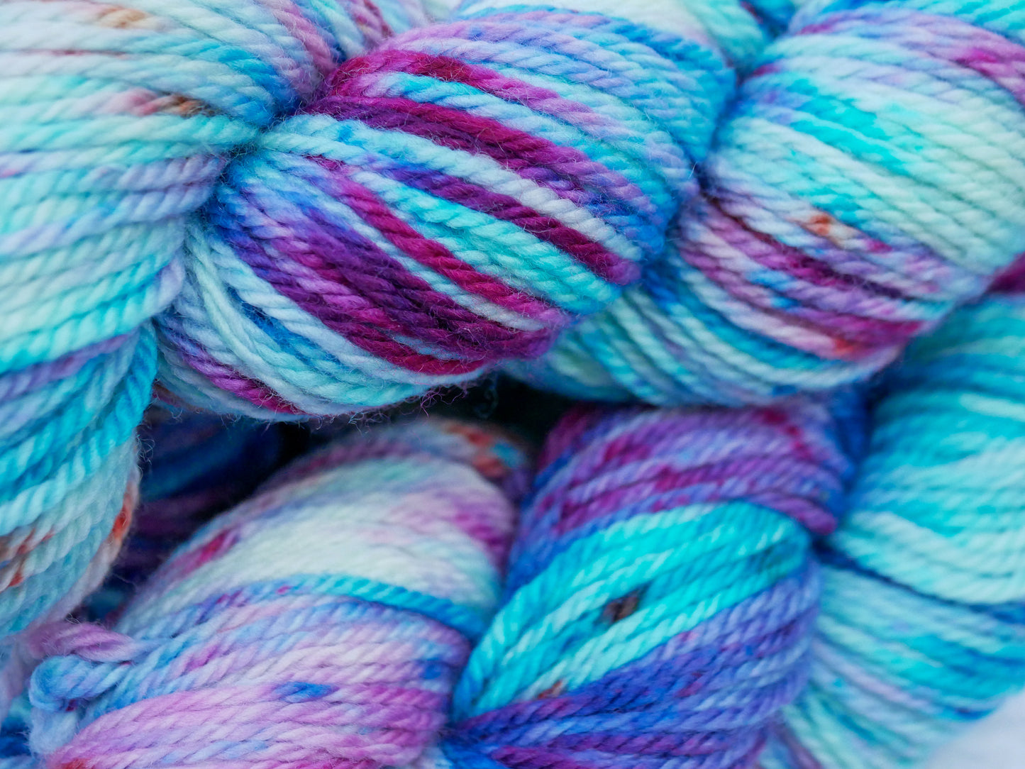 100g Skein - Handpainted Aran Weight Merino - Floaty Fun Time