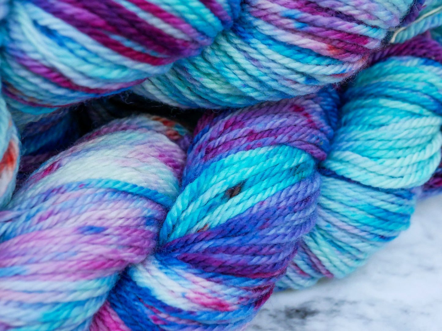 100g Skein - Handpainted Aran Weight Merino - Floaty Fun Time