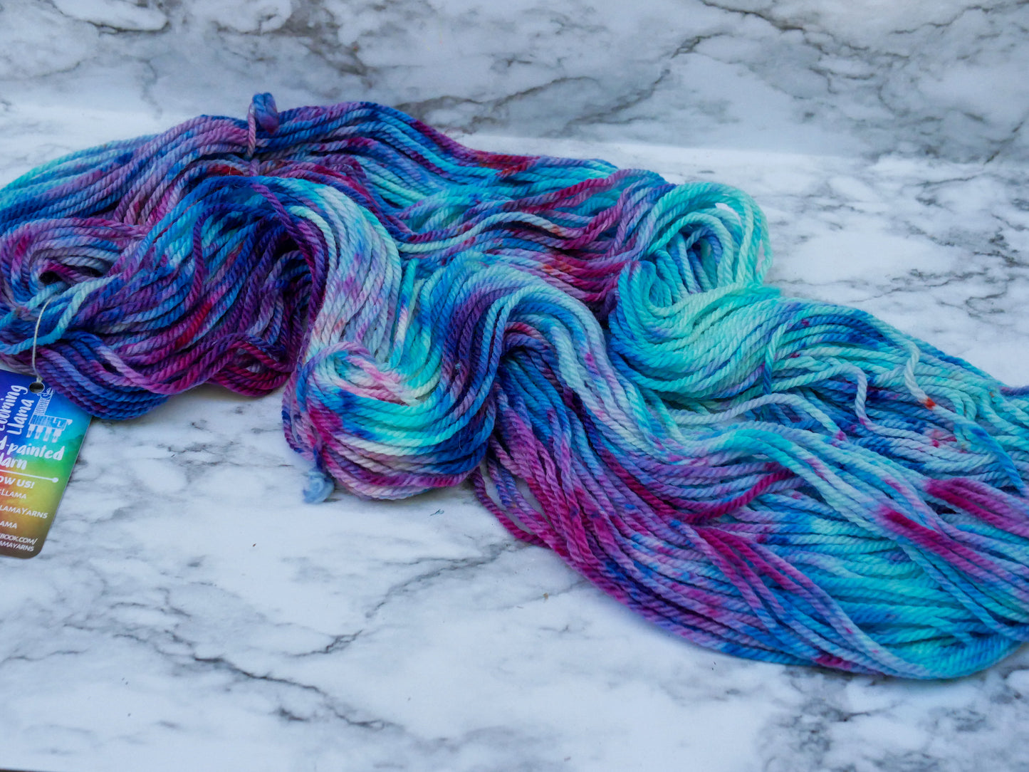 100g Skein - Handpainted Aran Weight Merino - Floaty Fun Time