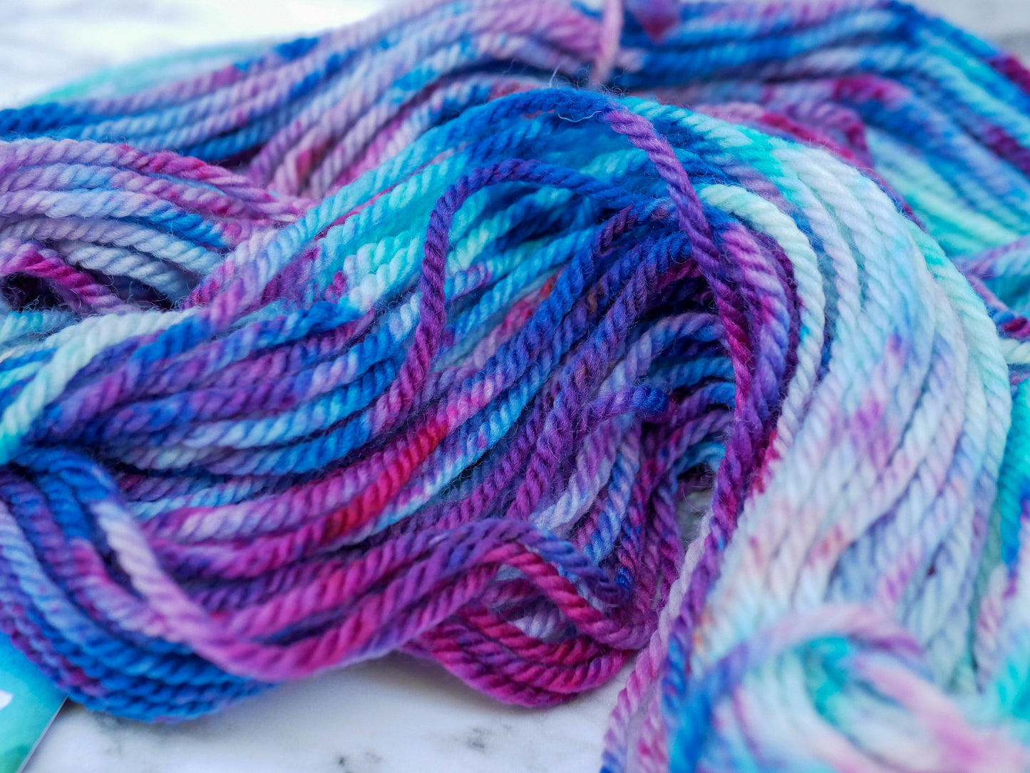 100g Skein - Handpainted Aran Weight Merino - Floaty Fun Time