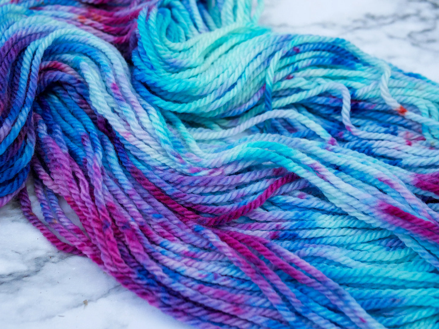 100g Skein - Handpainted Aran Weight Merino - Floaty Fun Time