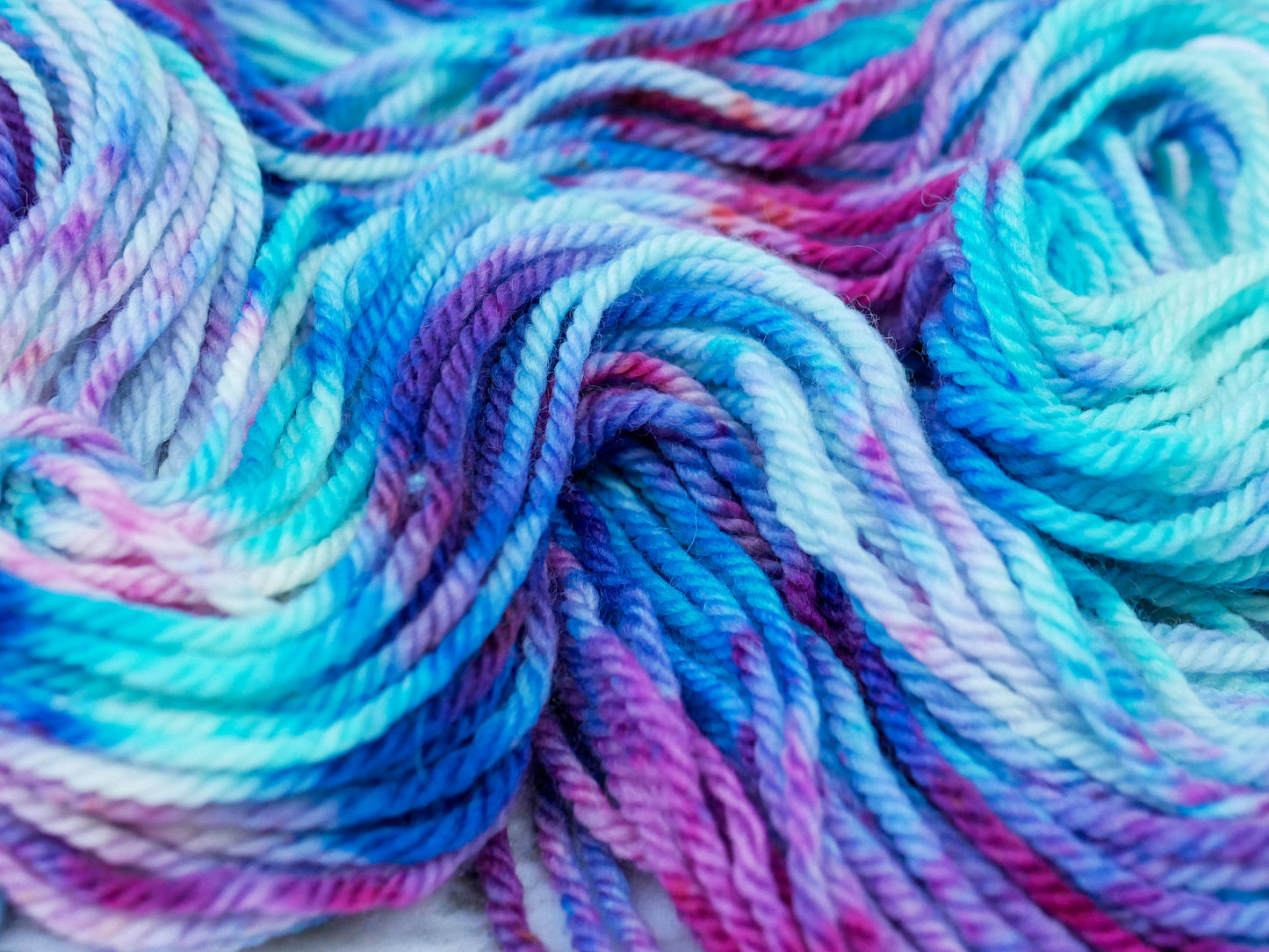 100g Skein - Handpainted Aran Weight Merino - Floaty Fun Time