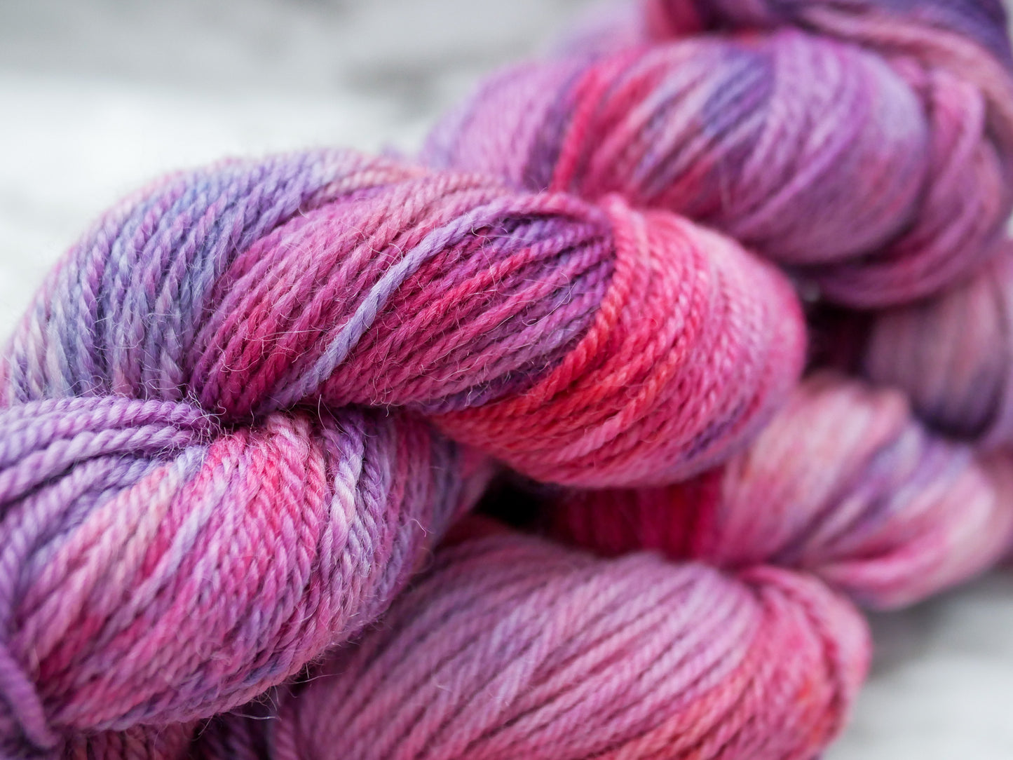 100g Skein - Handpainted Aran Merino/Baby Alpaca - Lava Sky