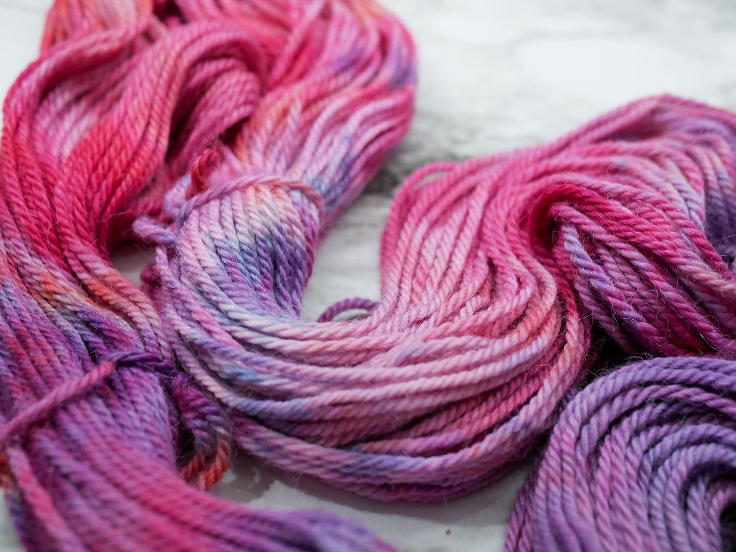 100g Skein - Handpainted Aran Merino/Baby Alpaca - Lava Sky
