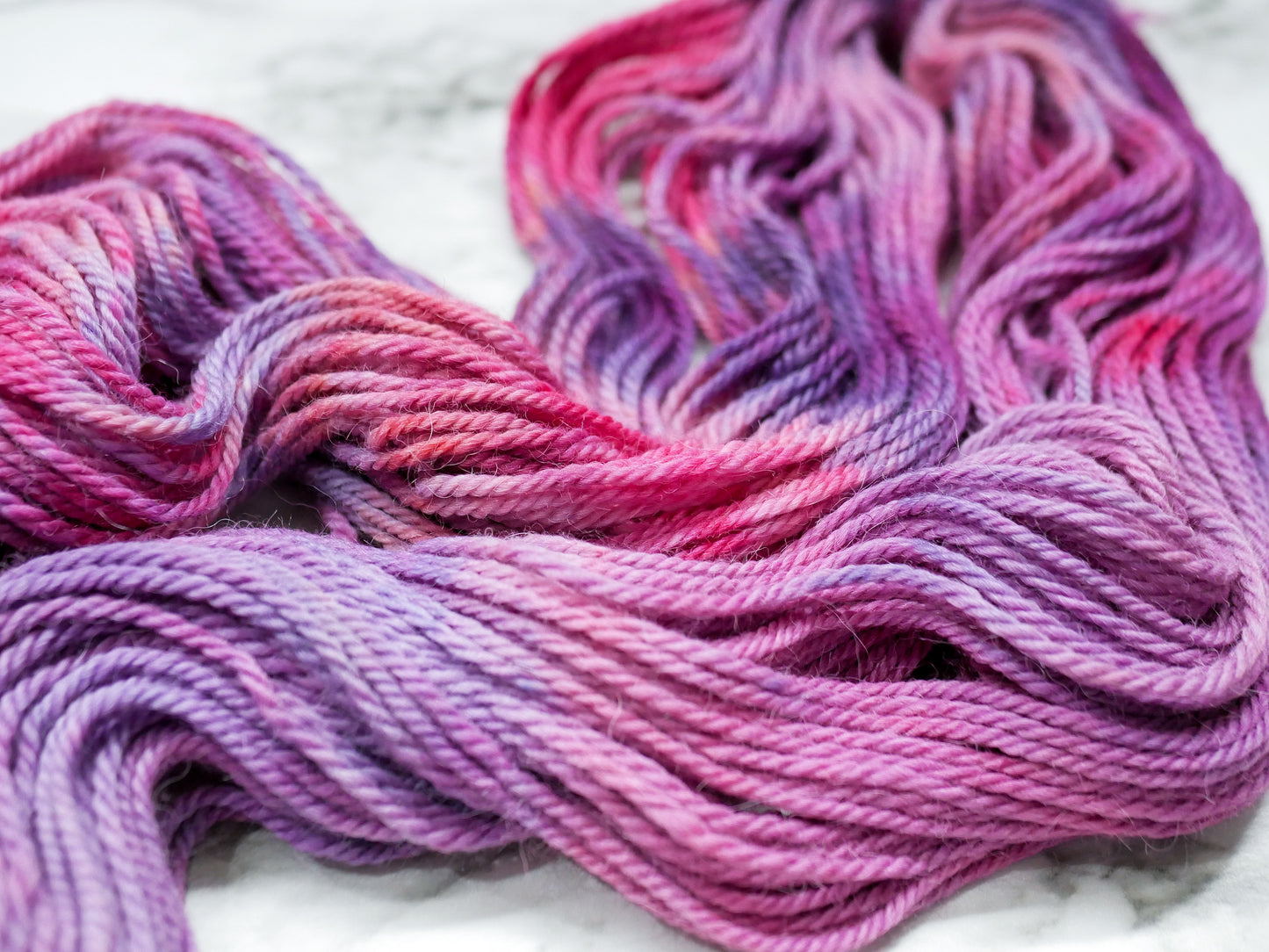 100g Skein - Handpainted Aran Merino/Baby Alpaca - Lava Sky
