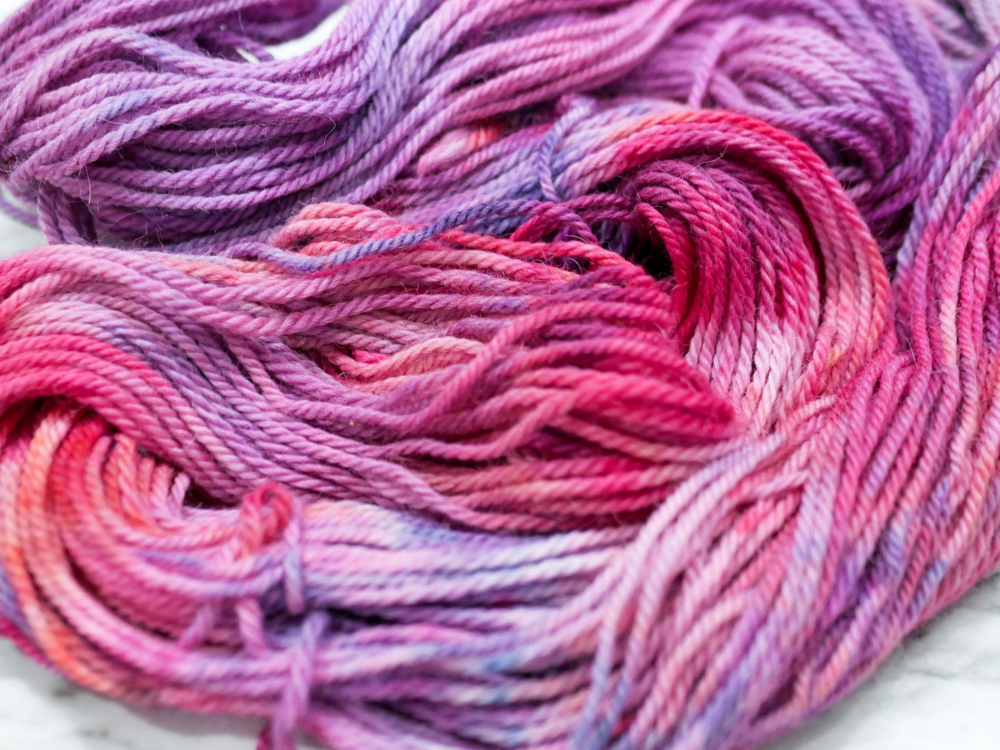 100g Skein - Handpainted Aran Merino/Baby Alpaca - Lava Sky