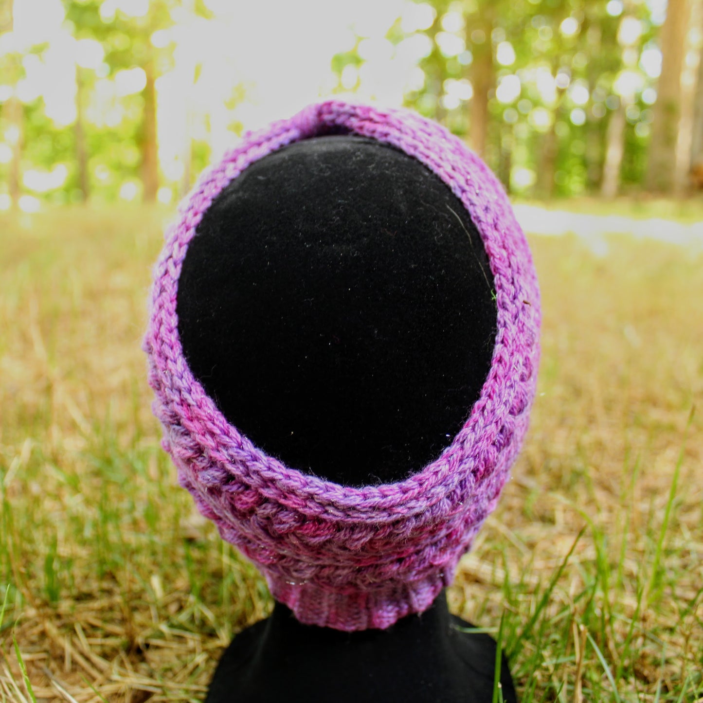 Hand Crocheted Bun/Ponytail Hat