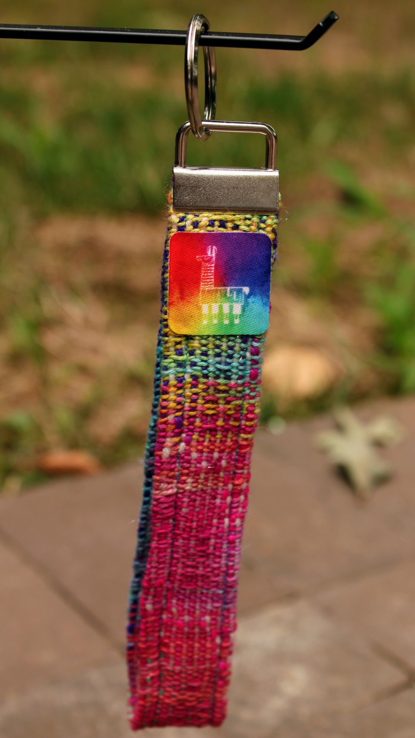 Handwoven Key Fob - Meander warp