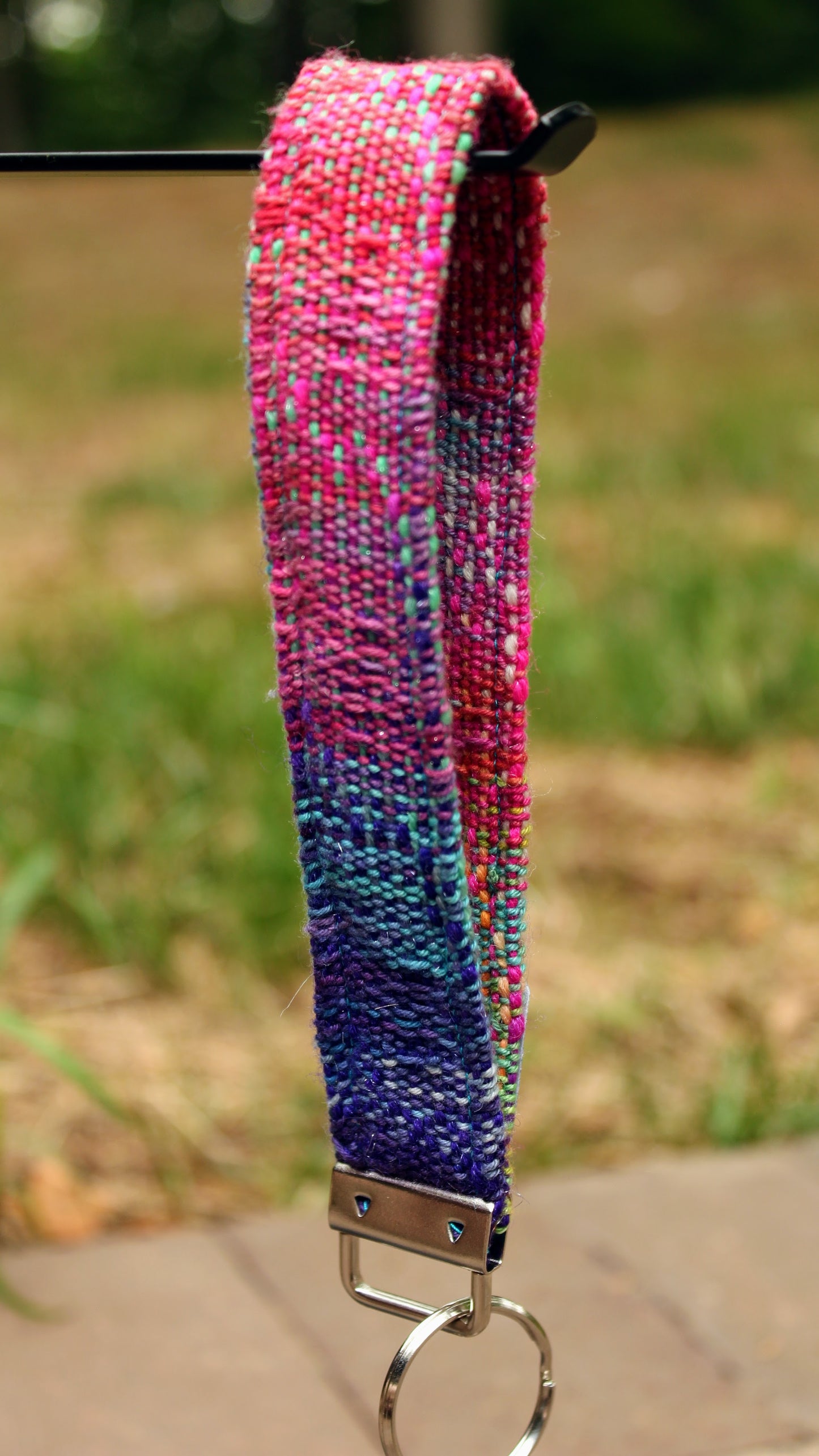 Handwoven Key Fob - Meander warp