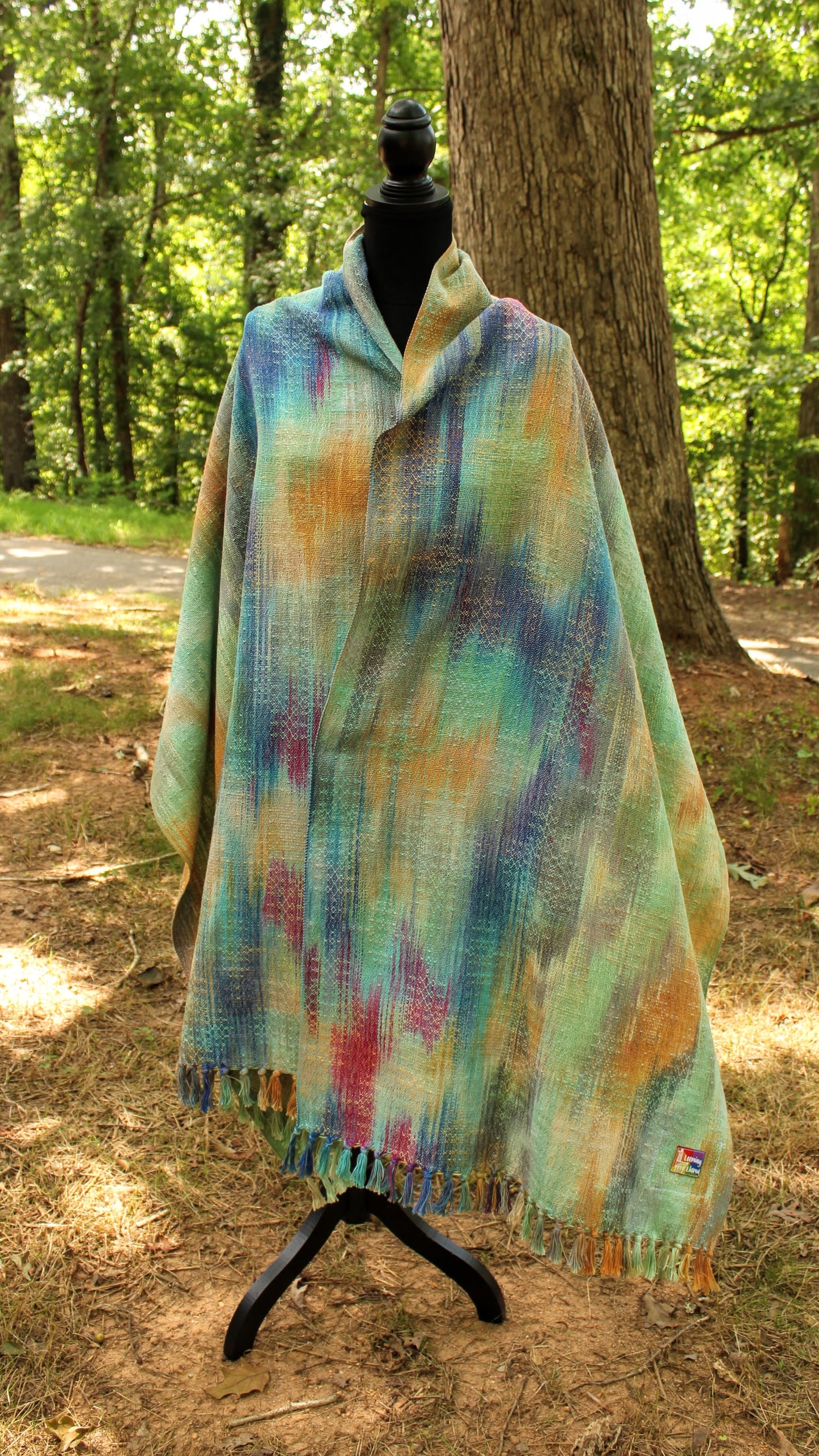 Handwoven Baby Wrap, Shawl, or Ring Sling Conversion - Aventurine Dream - Ready to ship!