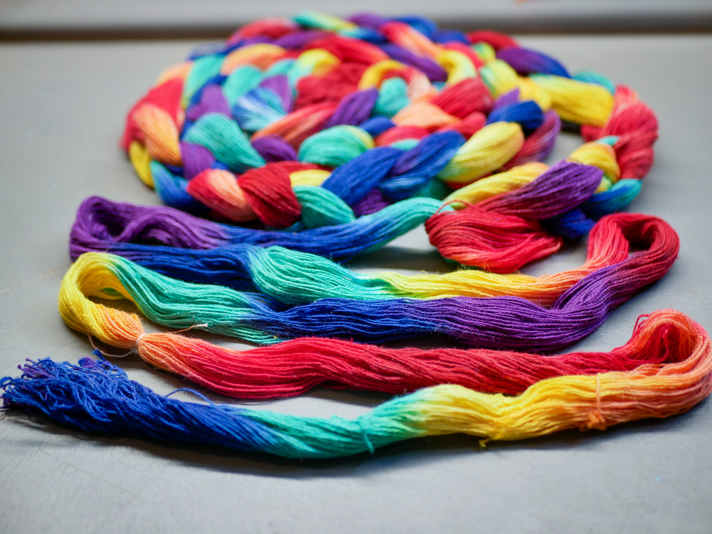 Rainbow Hair, Don't Care - Handpainted Warp - 120 ends