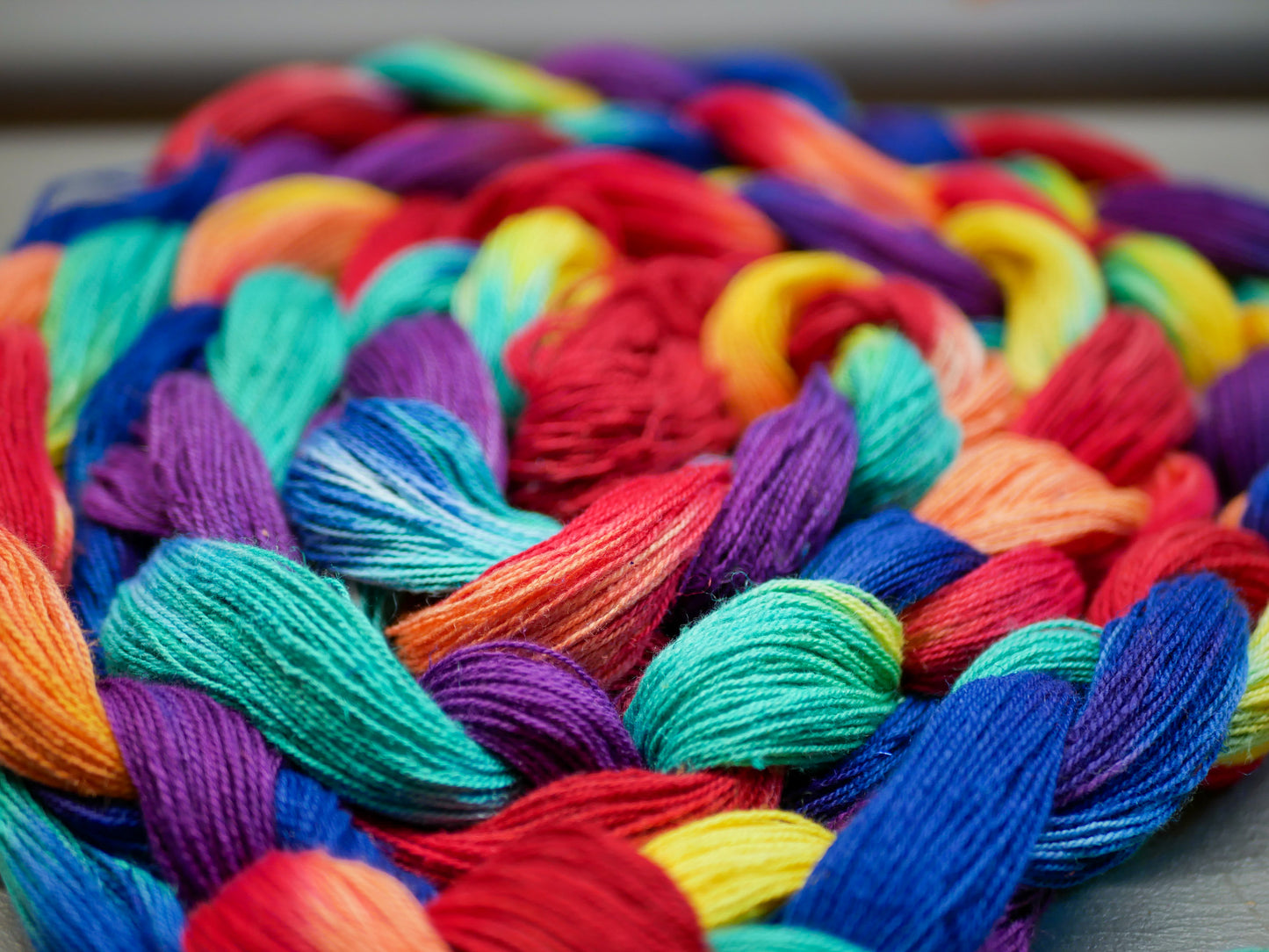Rainbow Hair, Don't Care - Handpainted Warp - 120 ends