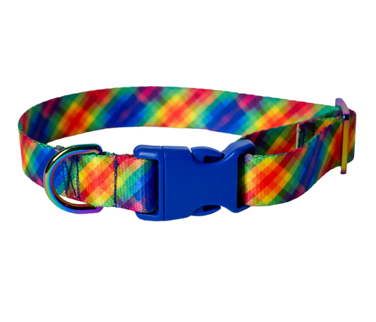 Dog Collar - Medium/Large - Rainbow Medley