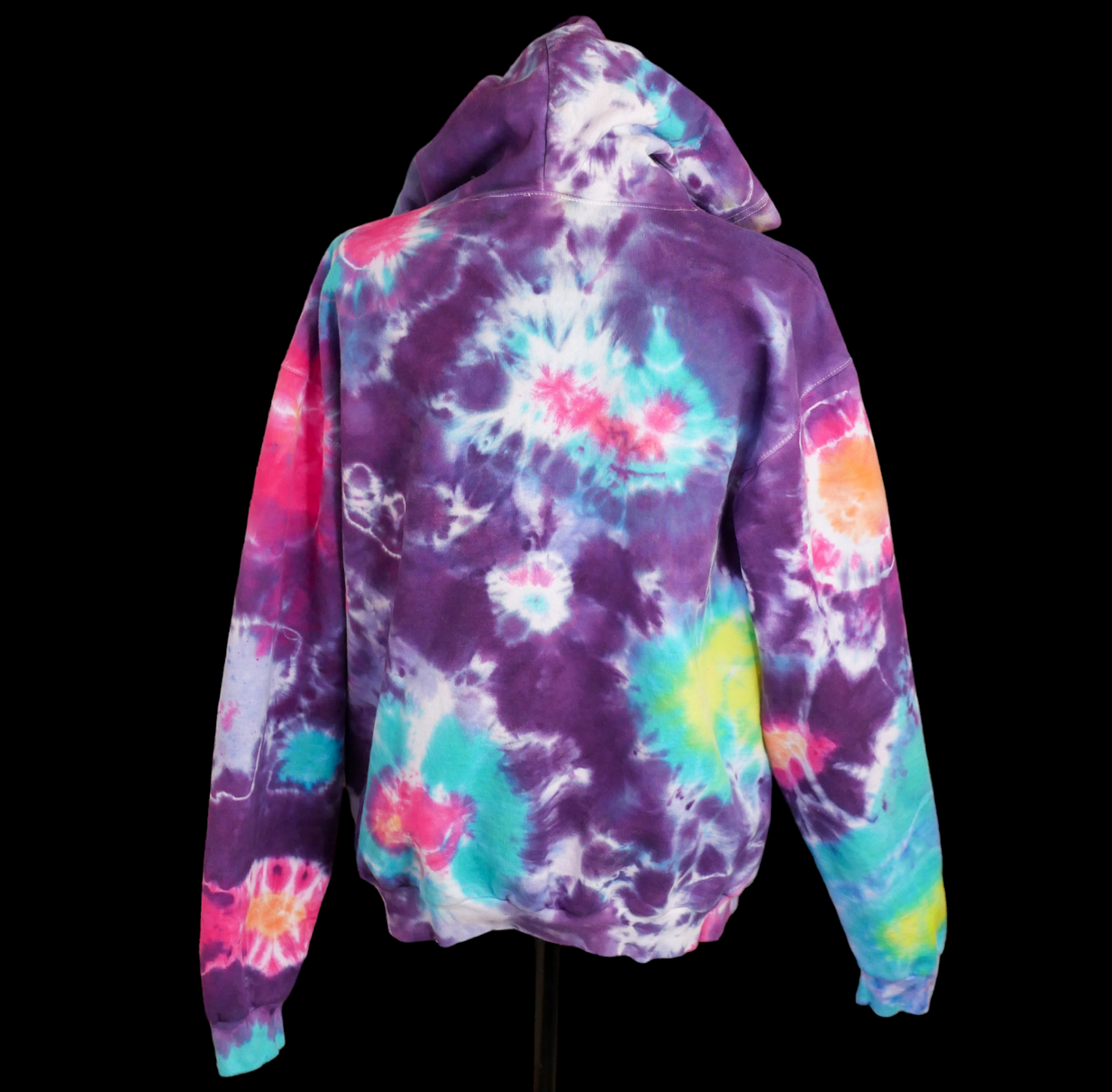 Hand Dyed Zipper Hoodie -- Glow Up -- Size Large -- Ready to Ship