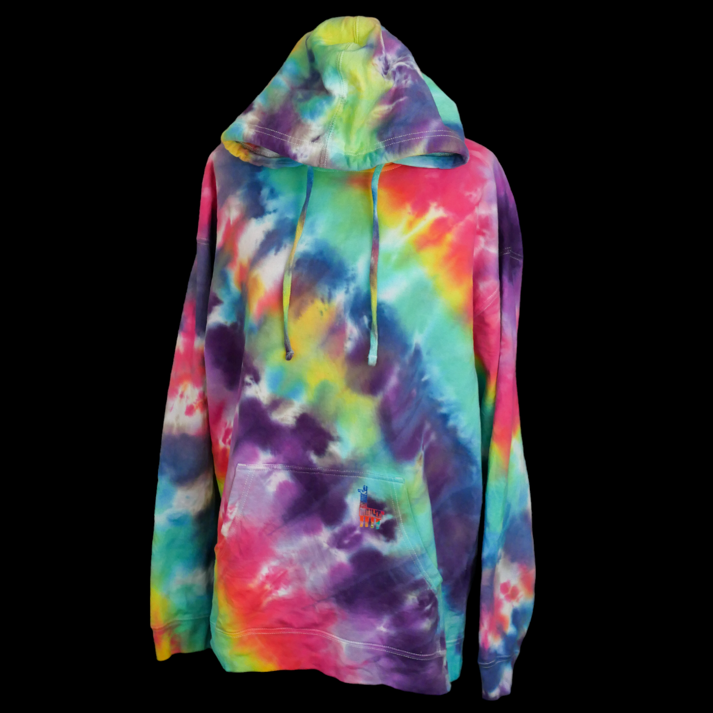 Hand Dyed Hoodie with Zipper