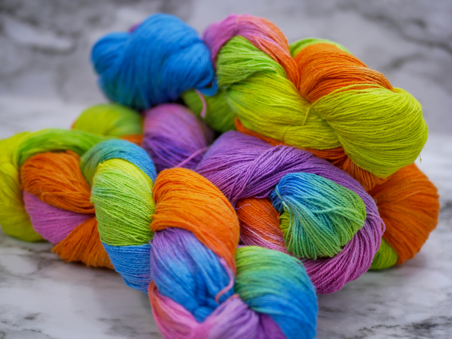 100g Skein - Handpainted Hemp/Organic Cotton - Dyed for pooling