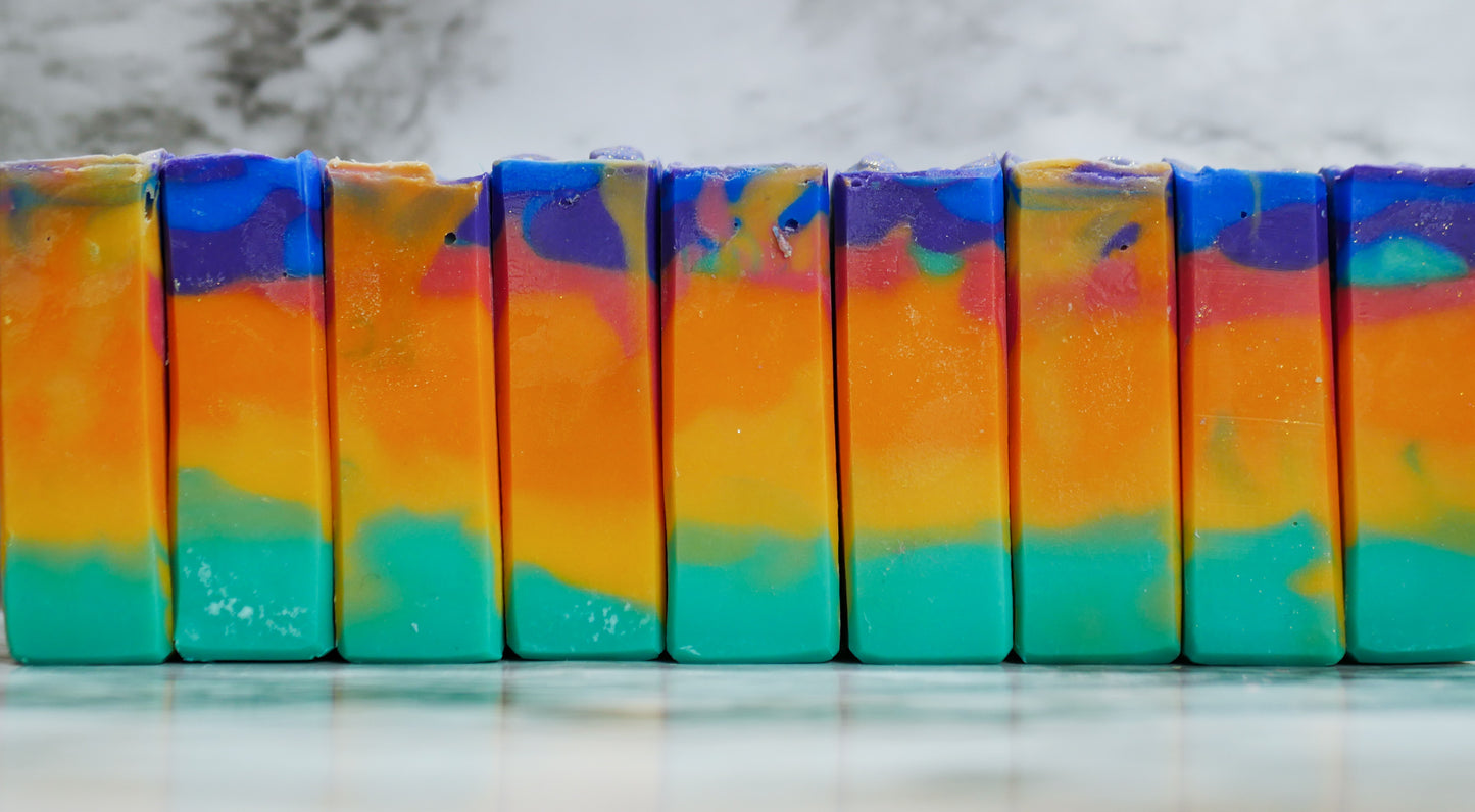 Handcrafted Bar Soap - Meander (Mango Nectar & Hibiscus)