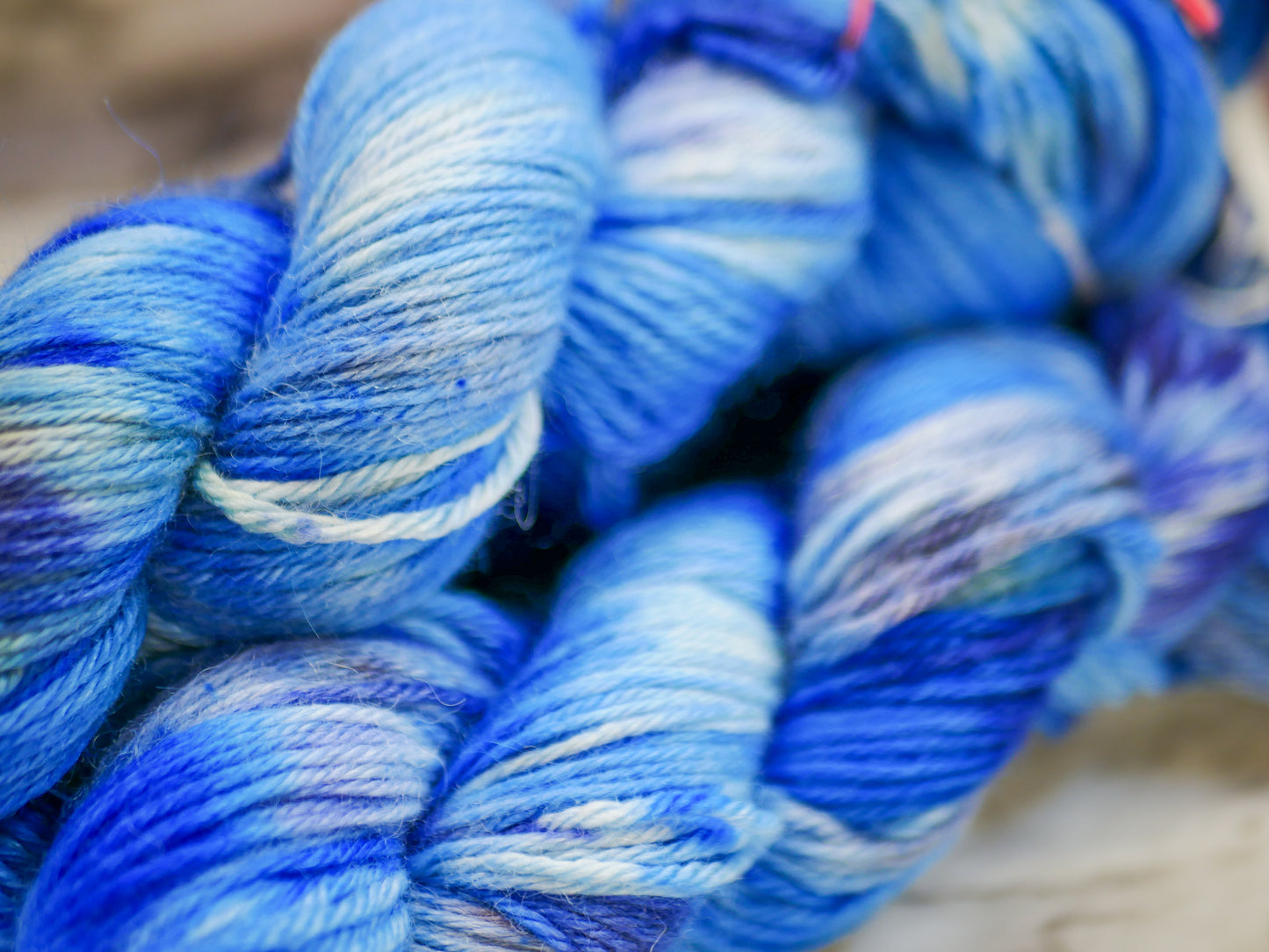 Handpainted DK Weight Alpaca/Silk/Cashmere - Blue Moon