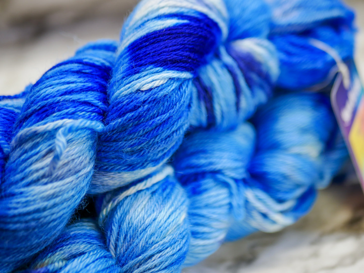 Handpainted DK Weight Alpaca/Silk/Cashmere - Blue Moon