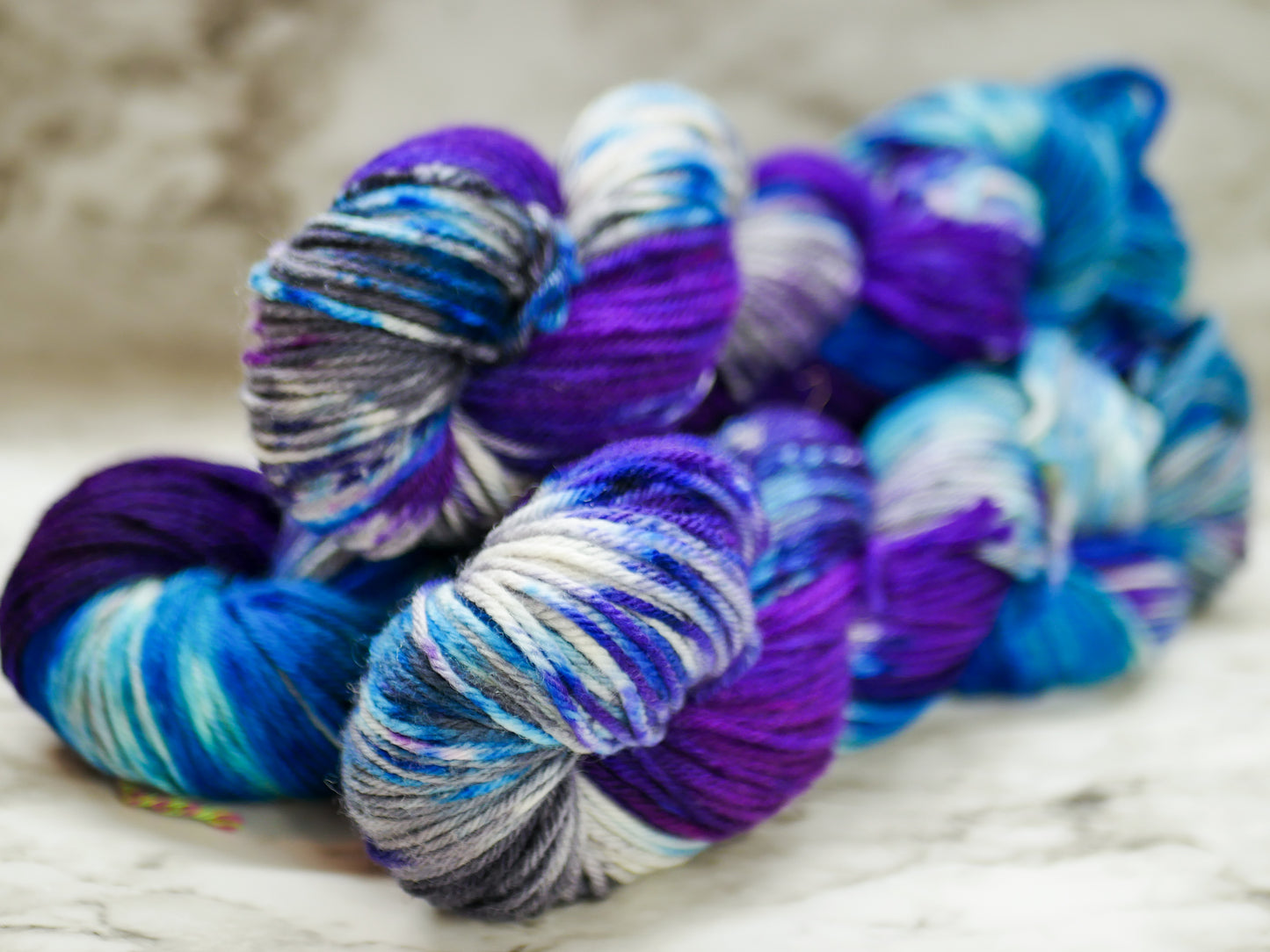 Handpainted 4 ply Worsted Weight Superwash Blue Faced Leicester yarn - Gadabout