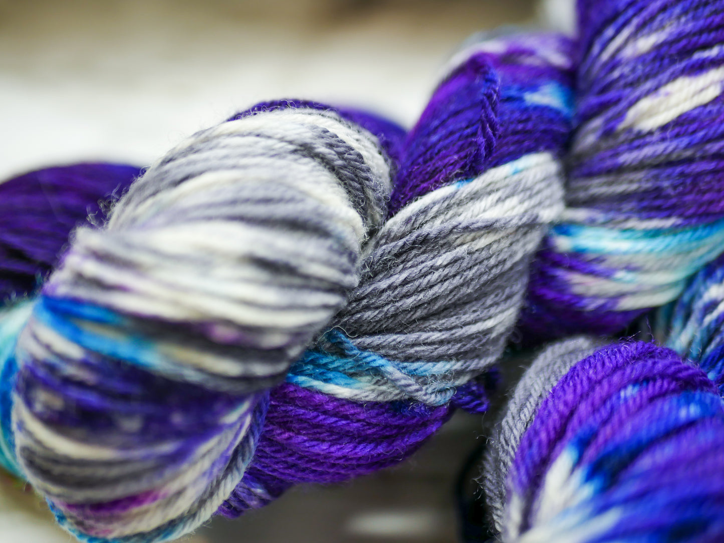 Handpainted 4 ply Worsted Weight Superwash Blue Faced Leicester yarn - Gadabout