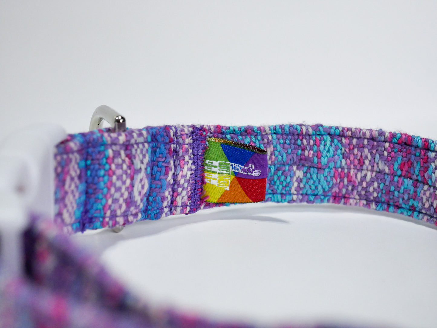 Handwoven Dog Collar - Large - Cotton Candy