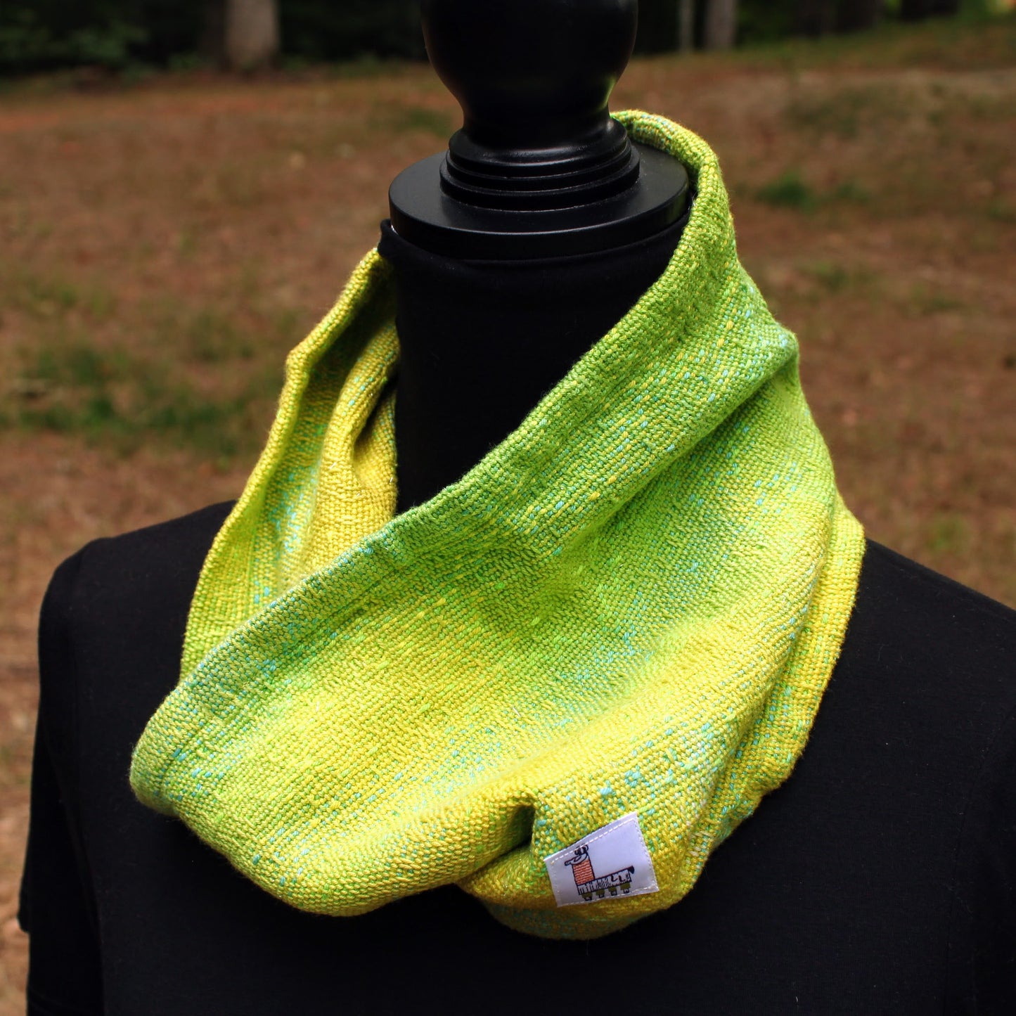 Handwoven Mini Cowl - Get Off My Lawn! - Ready to ship!